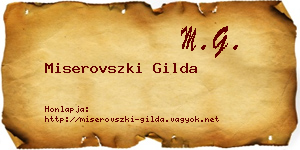 Miserovszki Gilda névjegykártya